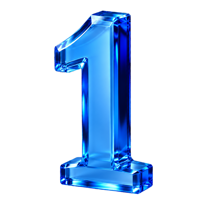 Blue one-step challenge symbol